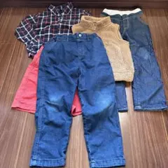 まとめ売り 5点セット UNIQLO 丸高衣料 120サイズ 長袖シャツ ズボン