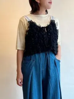 BEAMSJAPAN フリルノースリーブシャツ 白 ベスト 試着のみ - メルカリ