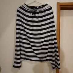 サルエルパンツ レディース ボーダー 白黒 ヨガ 部屋着