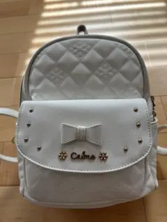 Calma ホワイト キルティング リュック