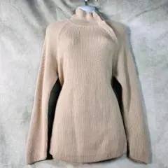 【グッチ】 リブニット タートルネック セーター ベージュ M GUCCI