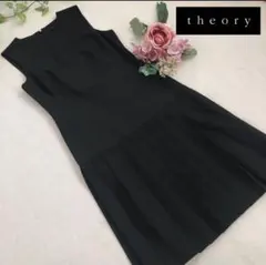 最終SALE【新品未使用】Theory ワンピース M ノースリーブ 黒