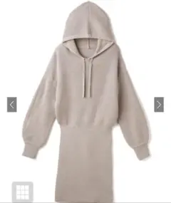 グレイル　フード付きニットワンピース