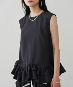 美品】Liten 2face frill blouce 黒 リテン - メルカリ