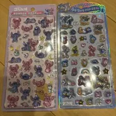 スティッチ ドナルド＆デイジー シール 2枚セット ボンボンドロップシール