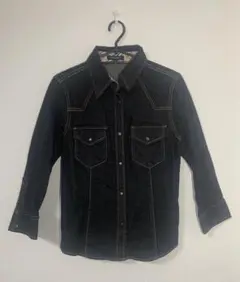 BURBERRYロンドン　デニムシャツ　ブラック　Ｌ BURBERRY LONDON バーバリー ブラック デニムシャツ L 2025年