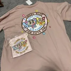 エンジェルブルー　オーバーサイズ　Tシャツ　巾着セットのサムネイル