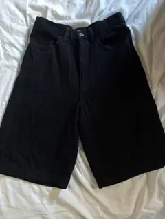 ユニクロ UNIQLO デニムバミューダショーツ ブラック サイズ25