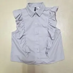 H&M DIVIDED コットン ノースリーブシャツ ライトパープルのサムネイル