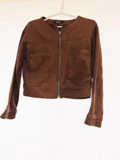 ブラウン スエード風 ジャケット