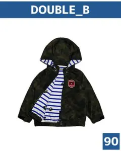 DOUBLE_B/ダブルビー 迷彩 ナイロンジャケット size90 ボーダー
