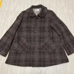 チェック　コート　ミドル　丈　marie claire