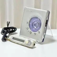 SHARP MDポータブルプレーヤー MD-ST70-A リモコン 外付電池付 - メルカリ
