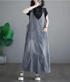 大きいサイズ レディース ワンピース　サロペット　ロング　春夏 秋 新品