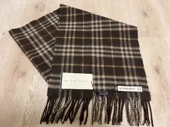 BURBERRY　バーバリー　マフラー　カシミア100％　タグ付き未使用品　茶系