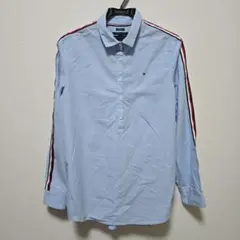 トミーヒルフィガー TOMMY HILFIGER 長袖ブルーのボタンダウンシャツ