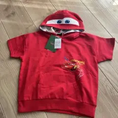 新品　ディズニー　カーズ　マックイーン　Tシャツ　なりきり　フード付 120cm