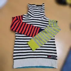 Breeze☆ストライプ タートルネック長袖カットソー