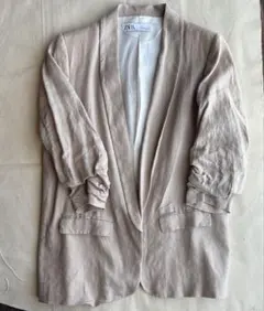 ZARA ベージュ テーラードジャケット XL