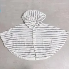 ジェラートピケ スムーズィーピンボーダーbabyポンチョgelato pique