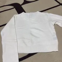 ホワイト　クロップドセーター Mサイズ