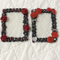 〔閉店セール お得な2点セット〕 ホイップデコ 赤 ボルドー バラ 黒 シック