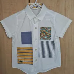 familiar パッチワークシャツ 半袖 90 車柄