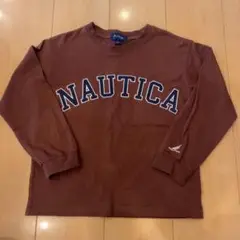 NAUTICA ブラウン 長袖カットソー S 美品