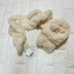 ♡SHOO-LA-RUE♡ クリーム色ファーネックウォーマー サイズ00