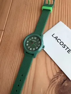 【電池切れ】LACOSTE グリーン アナログ腕時計