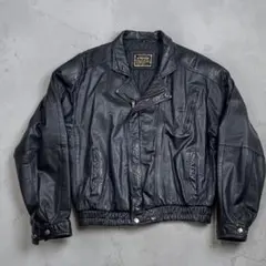 レザージャケット 短丈 ボンバージャケット ギャザー アメカジ y2k 90s