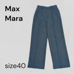 MaxMara 白タグ パンツ スラックス 38 L ウール シルク イタリア製