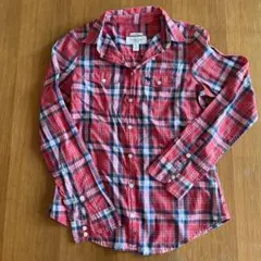 Abercrombie & Fitch チェック柄 長袖シャツ 赤のサムネイル
