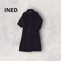 イネド ロングコート アンゴラ ウール 日本製 比翼ボタン シンプル カジュアル