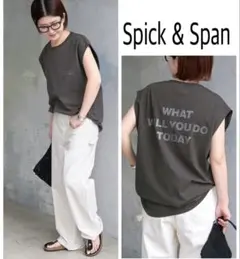 Spick&span ラメロゴプリント フレンチTシャツ 美品のサムネイル