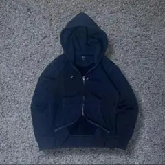 陽*ル様 OLD UNIQLO double zip hoodie S 紺 y2
