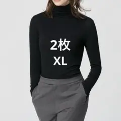 UNIQLO 極暖　ヒートテックカシミヤブレンド　タートルネック　ブラック　2枚