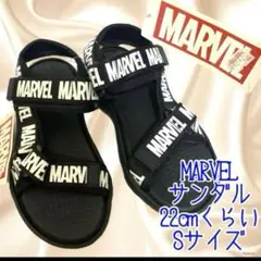 ラスト1 新品 マーベル　marvel 黒　サンダル　22cmくらい　Sサイズ