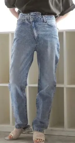 ジーナシス/ラップデザイン ストレートデニムパンツ/JEANSISのサムネイル