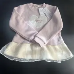 （新品タグ付き）conekite ピンク ハート刺繍 トレーナー サイズ100