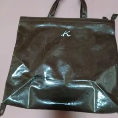 Kitamura キタムラ トートバッグ ブラウン エナメル調