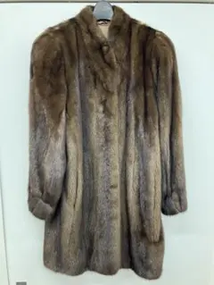 デミバフミンク ミドルロングコート 毛並み、艶◎ なめし柔らか　フリーサイズ　Y