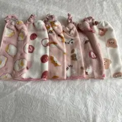 ふわふわ　動物柄　6枚セット　おりこうエプロン　タオルエプロン　保育園　入園