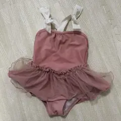【美品】プティマイン 水着 80サイズ 女の子 ピンク スイムウェア