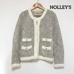 NOLLEY'S ノーリーズ ツイードニットジャケット M