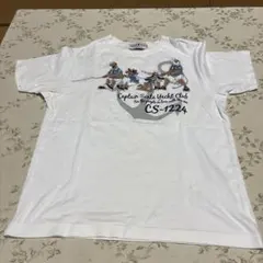 Captain Santa 半袖Tシャツ ホワイト ロゴプリント