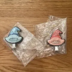 おジャ魔女どれみ　カプセルヘアクリップ　あいこ帽子、ぽっぷ帽子　2個セット