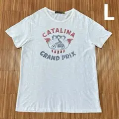 USA製 Johnson Motors Tシャツ L 白 染み込みプリントのサムネイル