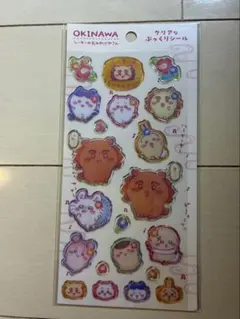 シーサーのおみやげやさん　クリアなぷっくりシール　ハイビスカス　ちいかわ　沖縄