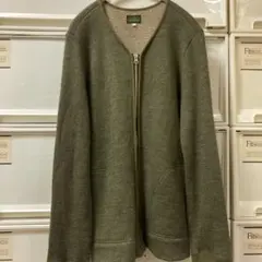 ノーカラー カーディガン